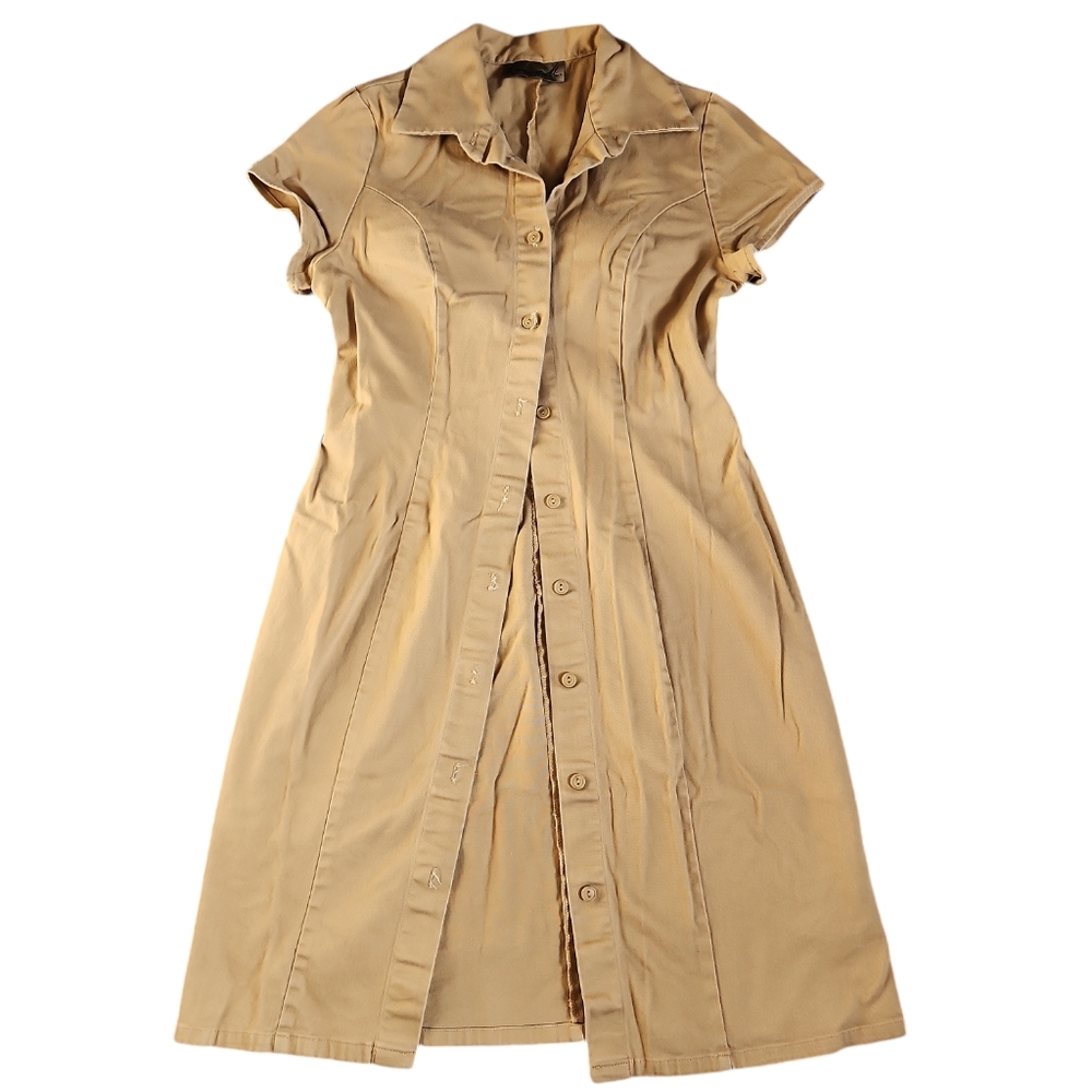 Vintage Lori M Collection Brown Button dress